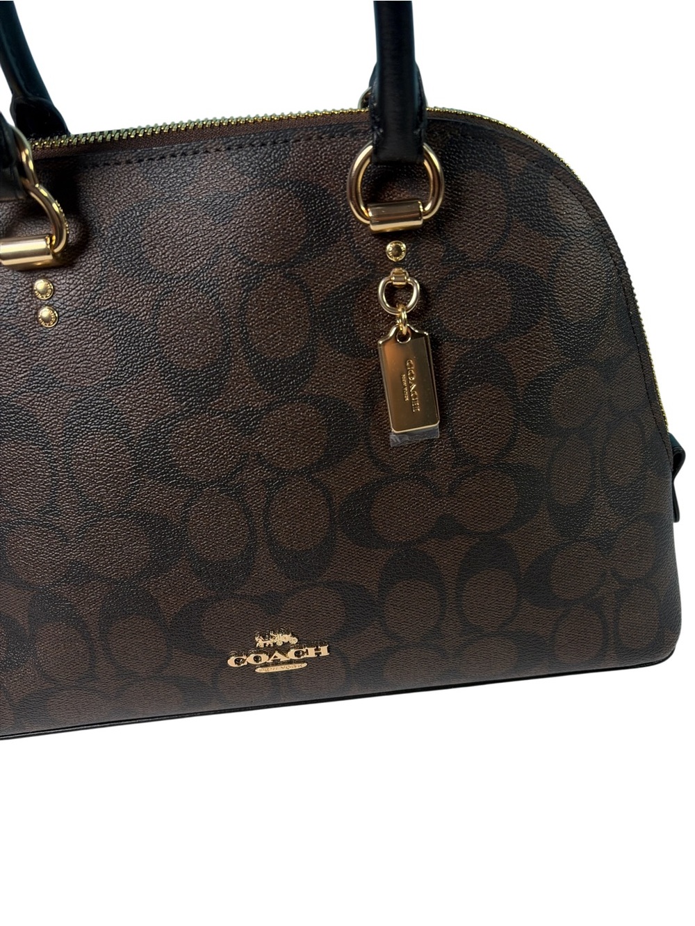 COACH 2558 KATY SATCHEL IN SIGNATURE BROWN/BLACK - Picture 5 of 10